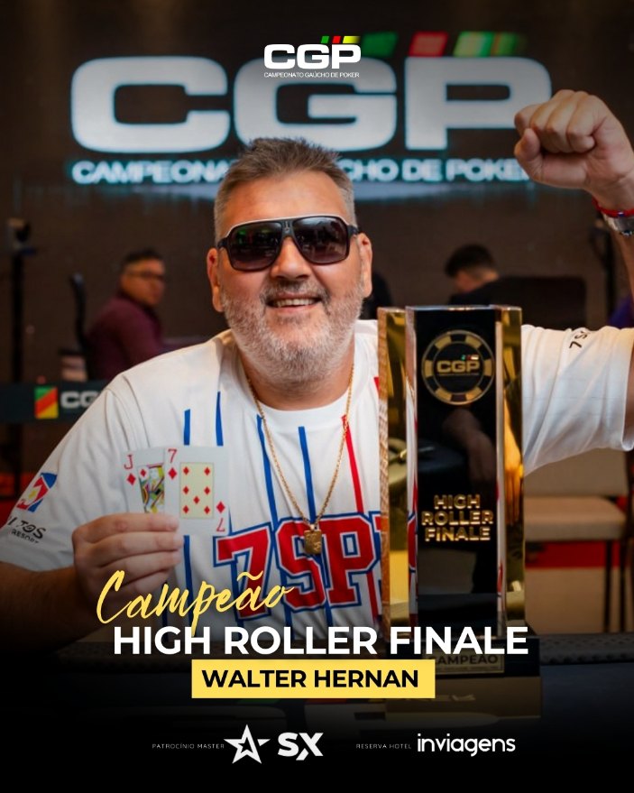 Arte oficial: Walter Hernan, campeão do High Roller Finale