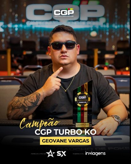Arte oficial: Geovane Vargas, campeão do CGP Turbo KO