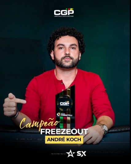 Arte oficial: André Koch, campeão do Freezeout