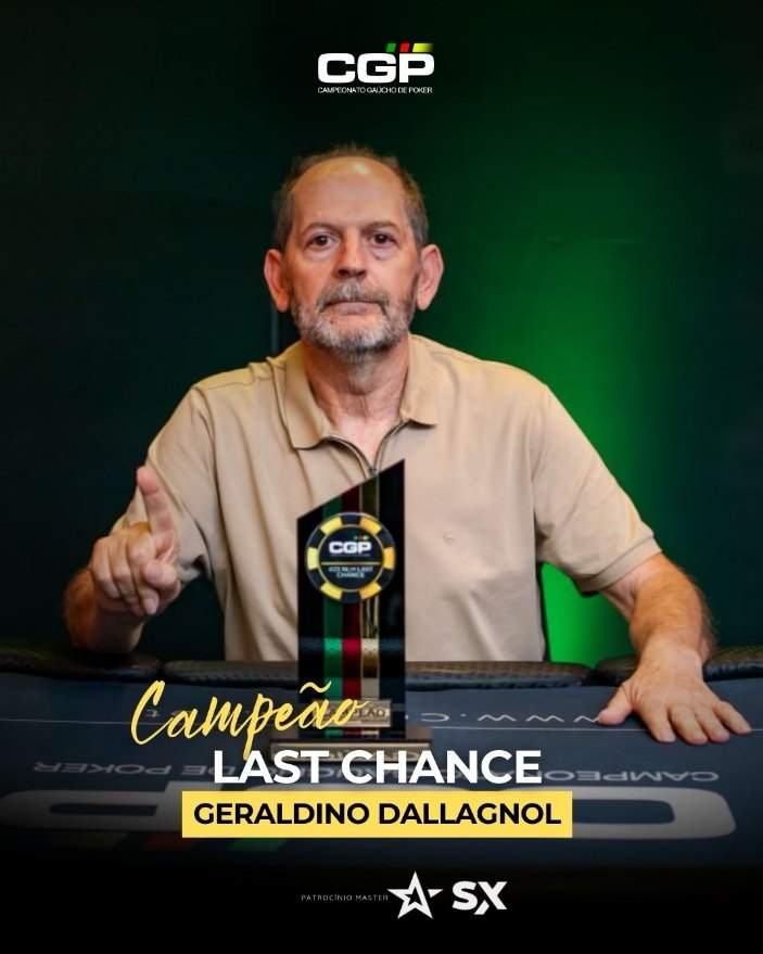 Arte oficial: Geraldino Dallagnol, campeão do Last Chance