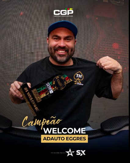 Arte oficial: Adauto Eggres, campeão do Welcome