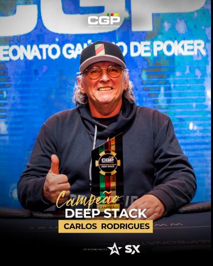 Arte oficial: Carlos Rodrigues, campeão do Deep Stack