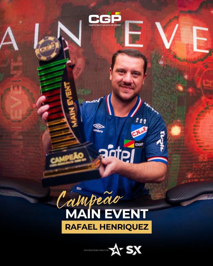 Arte oficial: Rafael Henriquez, campeão do Main Event