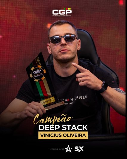 Arte oficial: Vinicius Oliveira, campeão do Deep Stack