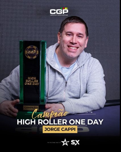 Arte oficial: Jorge Cappi, campeão do High Roller One Day