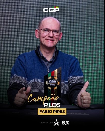 Arte oficial: Fabio Pires, campeão do PLO5