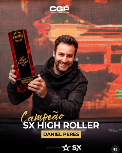 Arte oficial: Daniel Peres, campeão do SX High Roller KO