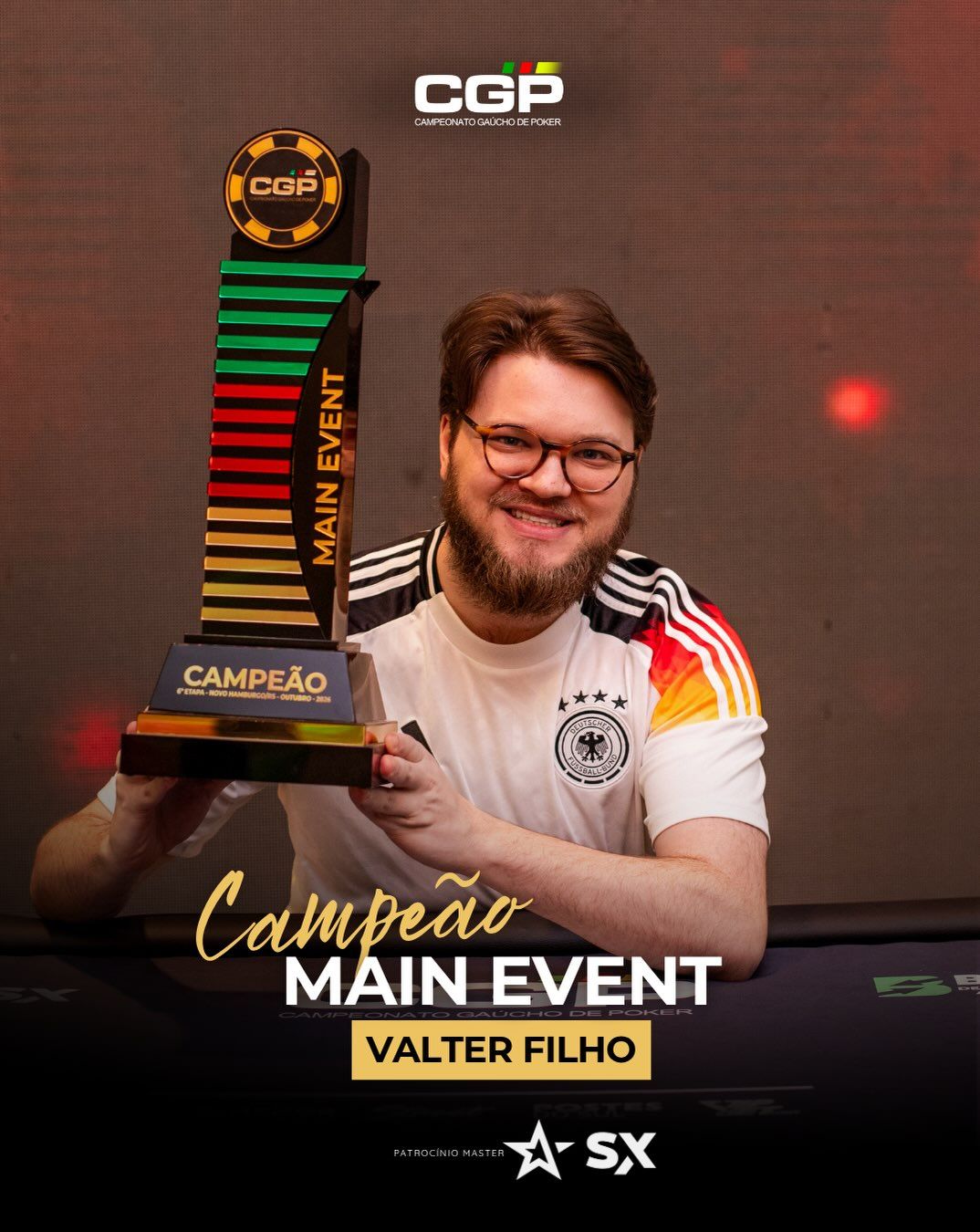 Arte oficial: Valter Filho, campeão do Main Event
